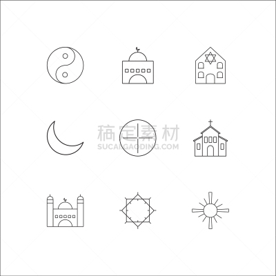 轮廓,计算机图标,直的,建筑业,东亚,圣餐式,顺序,复活,剪影