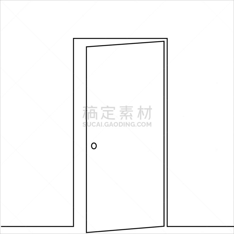 realistic elements outline door