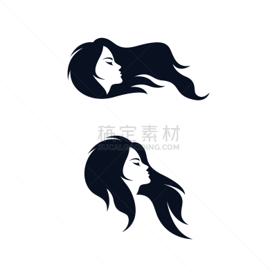矢量,计算机图标,发型屋,人,符号,概念,英文字母s,图像,美,女人