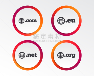 com域名,标志,平坦的,网,技术,图像,矢量,不明确的地点