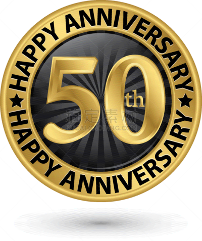 周年纪念,黄金,标签,幸福,生日,50年节,红色,典礼,庆祝