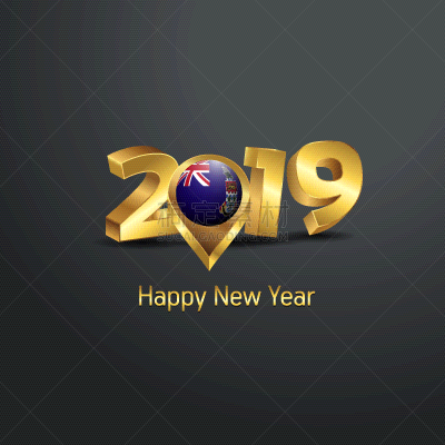 2019,开曼群岛,字体,金色,新年前夕,白色,请柬,问候,庆祝,装饰
