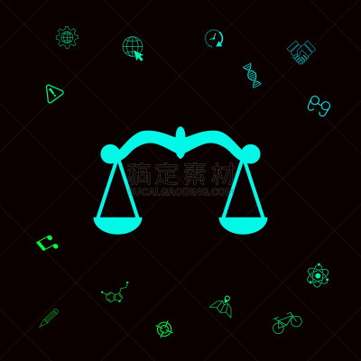 秤,插画,测量工具,法官,决定