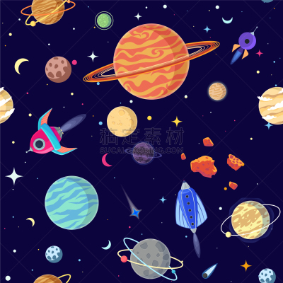 行星,风景,四方连续纹样,陨石,插画,可爱的,球体,壁纸,地球形,石头