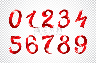 荧光色,数字,艾滋病警示丝带,形状,白色,红色,丝绸,华丽的,庆祝,布置