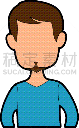 男人,侧面像,卡通,商务,人,概念,肖像,图像,违约