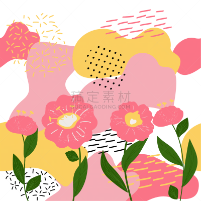 pink floral pattern with flowers
