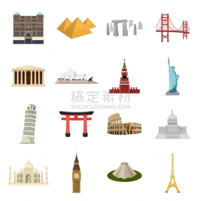 巨大的,国际著名景点,悉尼,克里姆林宫,房屋,比萨,歌剧,英格兰,古董,埃及