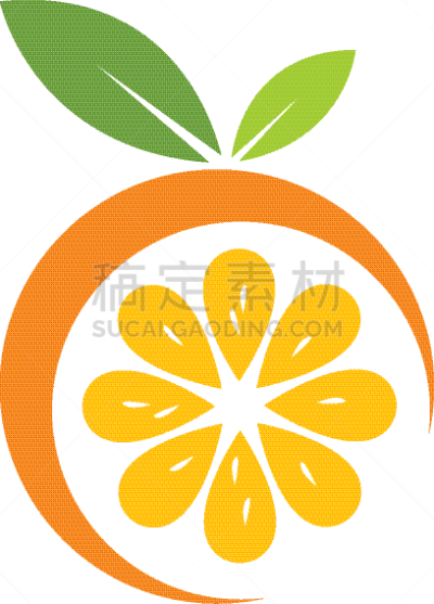 orange fruit icon logo