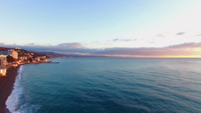 开阔的大海，空中视频