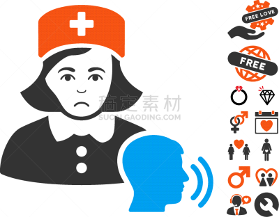 可爱的,护士,计算机图标,健康保健,浪漫,图像,讨论,拜访