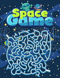 game template with alien in space background