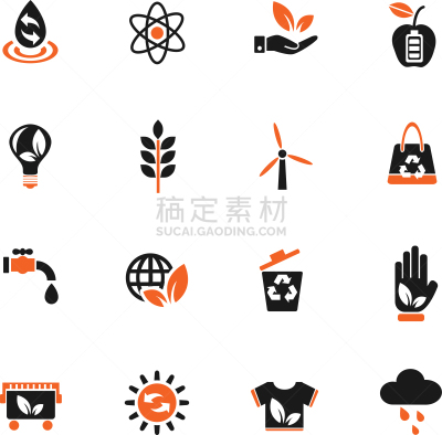 替代能源,图标集,生物学,柴油机,计算机,生物科技,环境,云,技术,联系