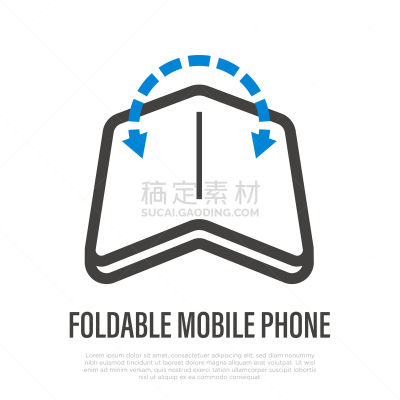 弹性,细的,现代,绘画插图,手机,矢量,可折叠的,线图标,显示器,商务