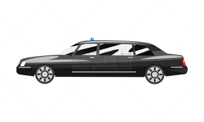 汽车,商务人士,黑色,警笛,轿车,矢量,侧面视角,概念,服务
