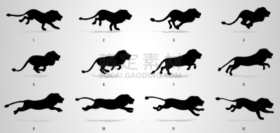 脚踏车,狮子,卡通,多帧影像,活力,背景分离,狮子座,边框,野生动物,迅速