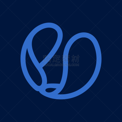 eco line circle logo formed twisted blue drops