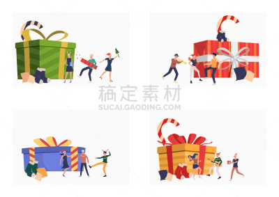 绘画插图,人,舞蹈,请柬,贺卡,背景分离,家庭,新年前夕,模板