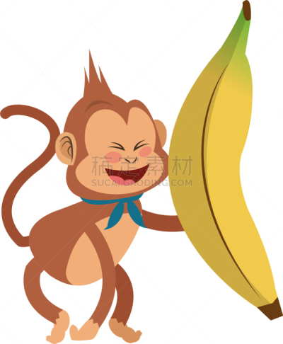 猴子,卡通,图标,可爱的,自然,传统,动物园,愉悦,问候,设计