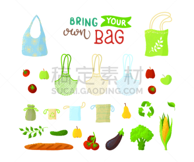 有机食品,矢量,商品,绘画插图,循环利用,平坦的,数字0,塑胶,西兰花,梨