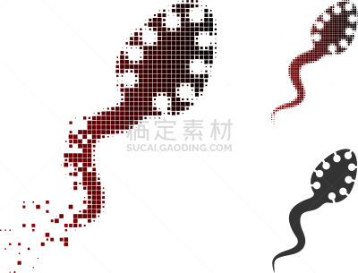 不卫生的,细菌,计算机图标,像素化,变形虫,一个物体,明亮,红色,点染,搬迁
