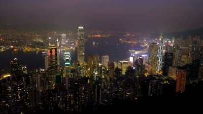 香港夜景天际线