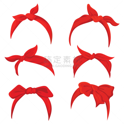 女人,红色,头带,40-80年代风格复兴,头发,人,女孩,形状,收集,布置