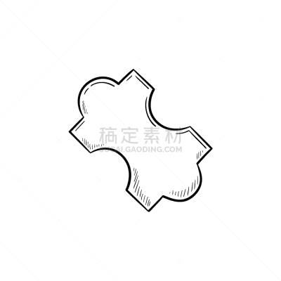 乱画,轮廓,手,拼图拼块,竖锯,部分,计算机,一致,直的,绘制