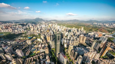 中国深圳城市风光延时摄影
