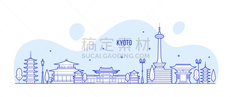城市,日本,城市天际线,京都市,泰米尔纳德邦,传统,商务,直的,建筑,剪影