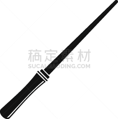 棍,魔术,图标,简单,高雅,公主,魔术师,白色,黑色,闪亮的