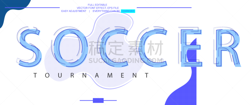 flat text effect design editable broken lines