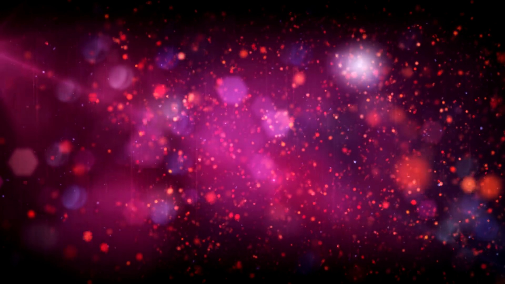 带有红色和紫色耀斑的环形星背景。高清。