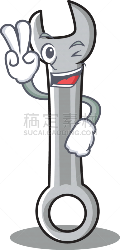 性格,卡通,活动扳手,两只动物,手指,时尚,分离着色,可爱的,工程师,图像