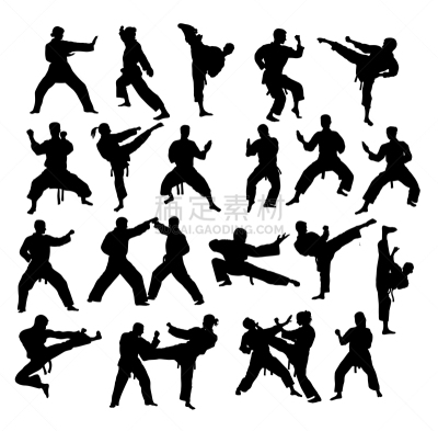 空手道,运动,柔道,和服,女人,柔术,舞蹈,动作,争论,剪影