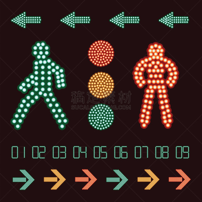 交通,符号,矢量,照明设备,箭头符号,男人,数字,在活动中,背景分离,交通箭头标志