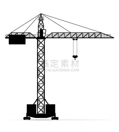 起重机,轮廓,白色,黑色,金属,钢铁,技术,工业,建筑业,建筑