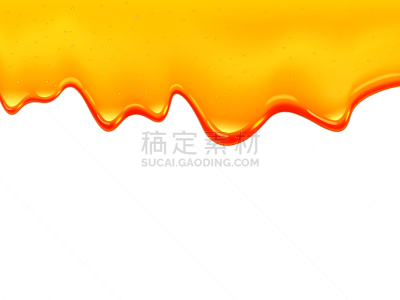 蜂蜜,白色背景,水滴,分离着色,可爱的,背景分离,边框,食品,橙色,糖浆