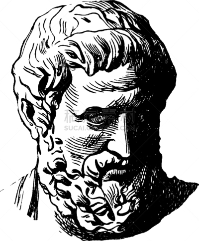 Sophocles,白色,矢量,希腊,Named Playwright,图像,雕刻图像,黑色,复古,无望