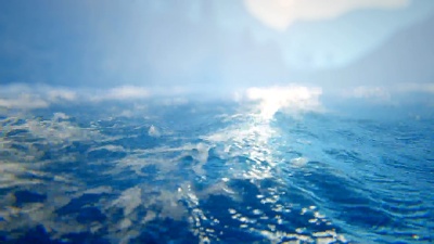 散焦的波涛汹涌的大海/海景