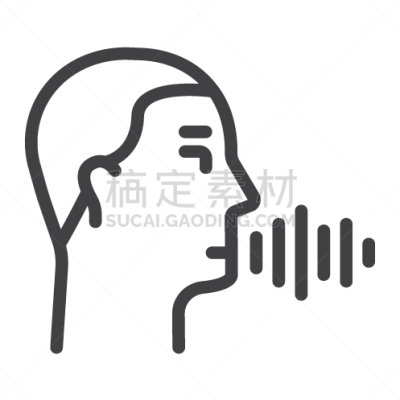 语音识别,线图标,男人,技术,图像,品牌名称,交流,联系,演讲