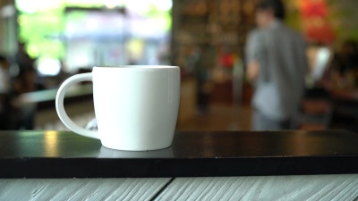 咖啡店的咖啡杯