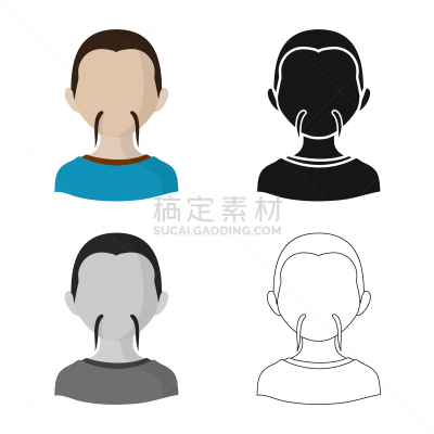 房地产,图标,分离着色,亚洲,人种,小胡子,设计,模仿,收集