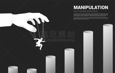 木偶,图表,职权,男商人,高处,商务,经理,绳子,木偶表演者,图像处理