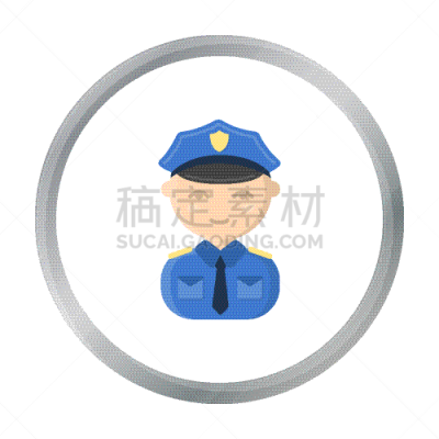 警官,蜘蛛网,卡通,计算机图标,男人,可爱的,概念,性格,职权