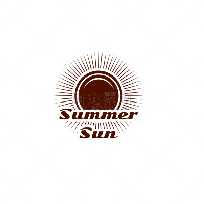 summer sun logo icon