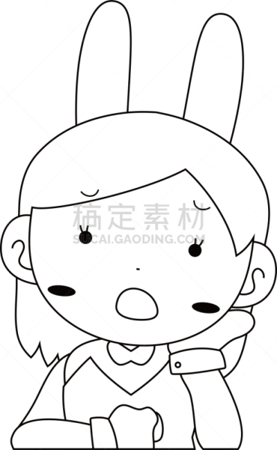 可爱的,半身像,兔女郎,注视镜头,惊骇,一个人,引座员,女人,面部表情,儿童