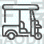 golf buggy line icon golf cart