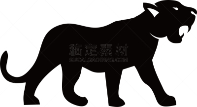 动作,美洲豹,虎,图像,矢量,摆拍,动物,剪影,站,步行