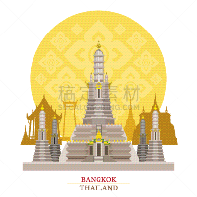 郑王庙,泰国,曼谷,亚洲,旅途,国内著名景点,传统,图像,装饰,度假